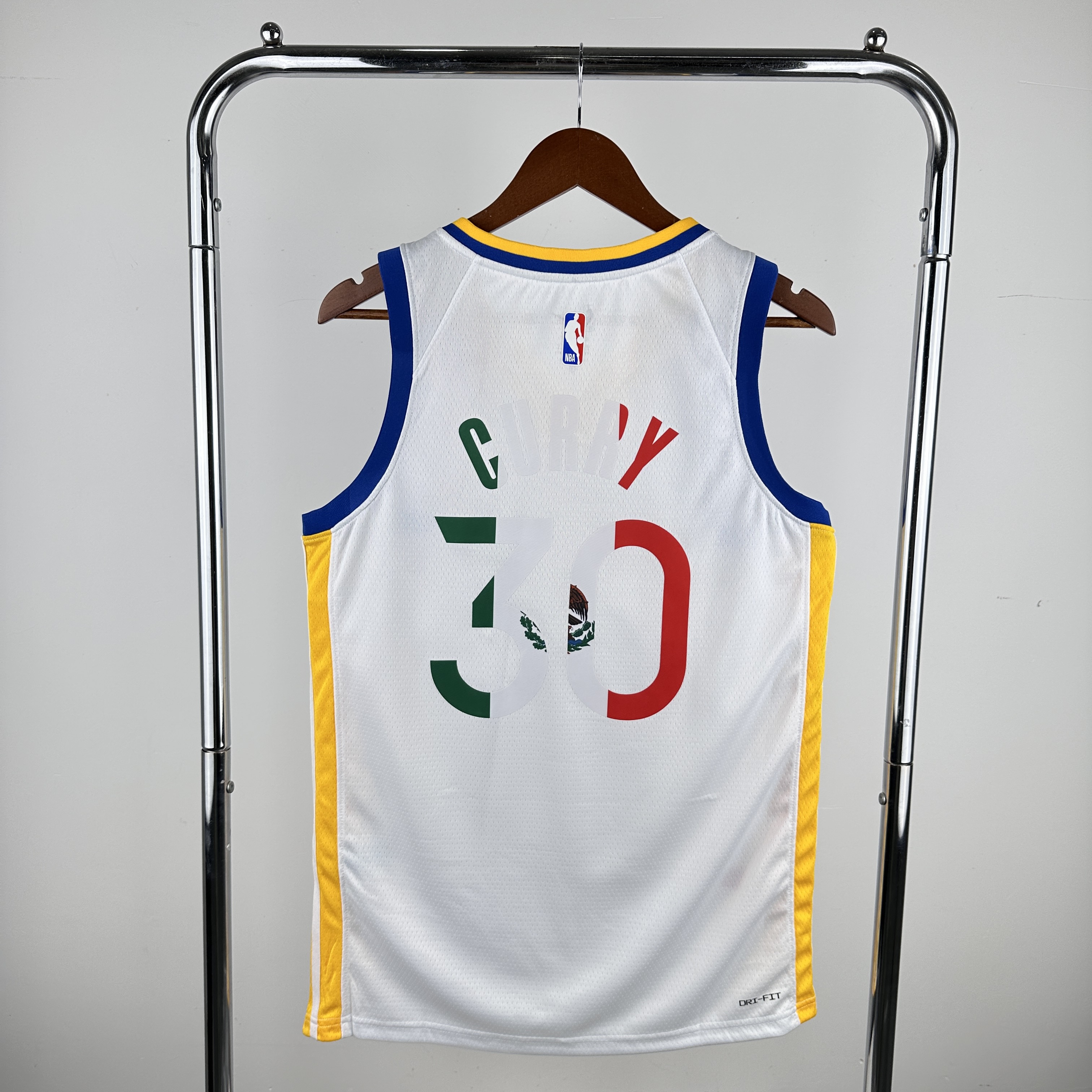 Men Golden State Warriors #30 Curry White Nike 2024 NBA Jersey